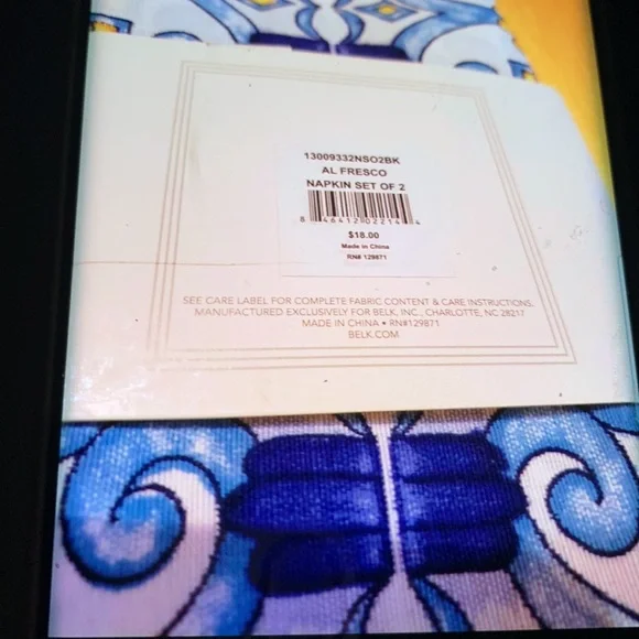 NEW ModernSouthernHome Al Fresco 4 Sets of 2 Napkins. 52% Cotton & 48% Polyester - Picture 2 of 12